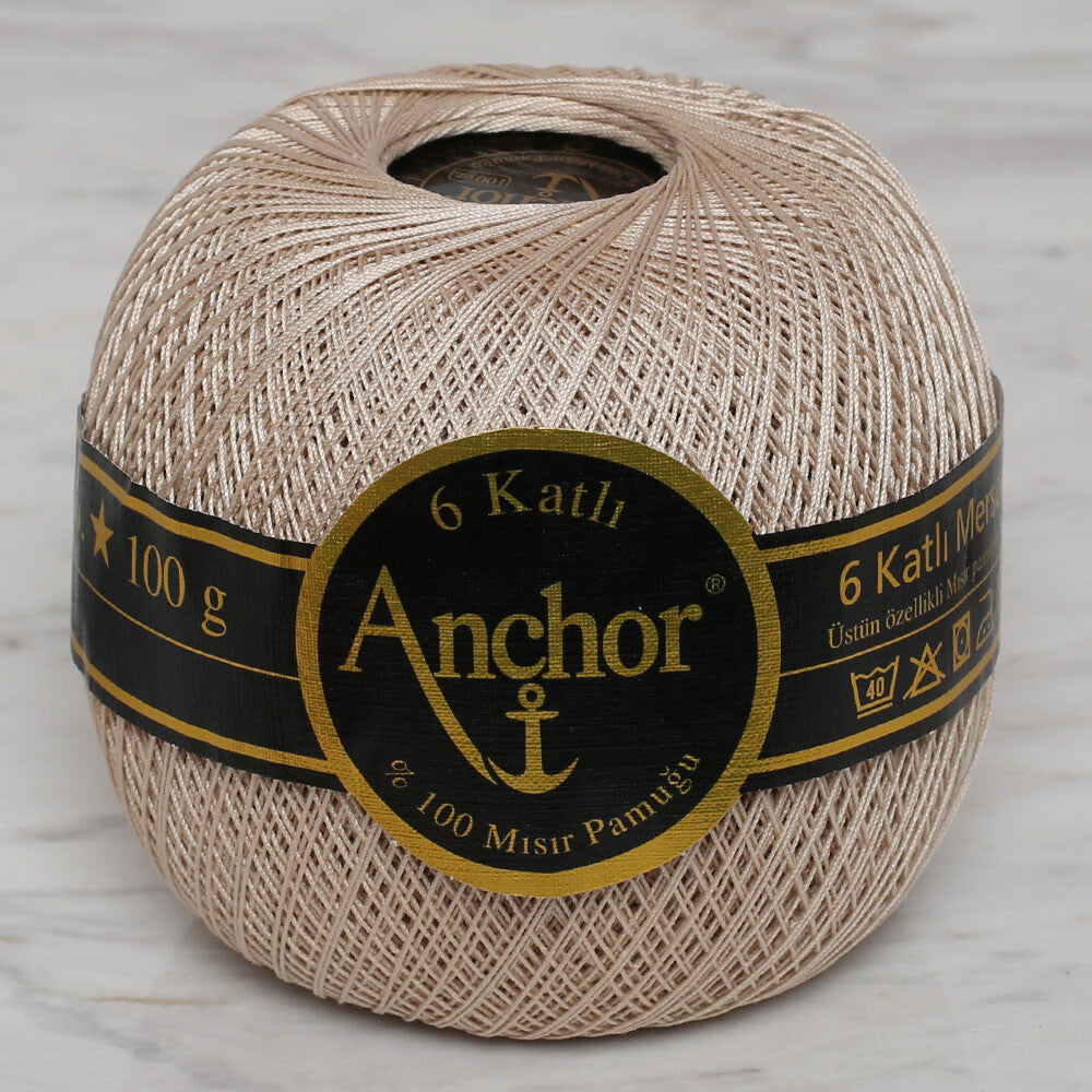 Anchor 6 Katlı No:26 100 gr Merserize Ağ İpliği - Ekru